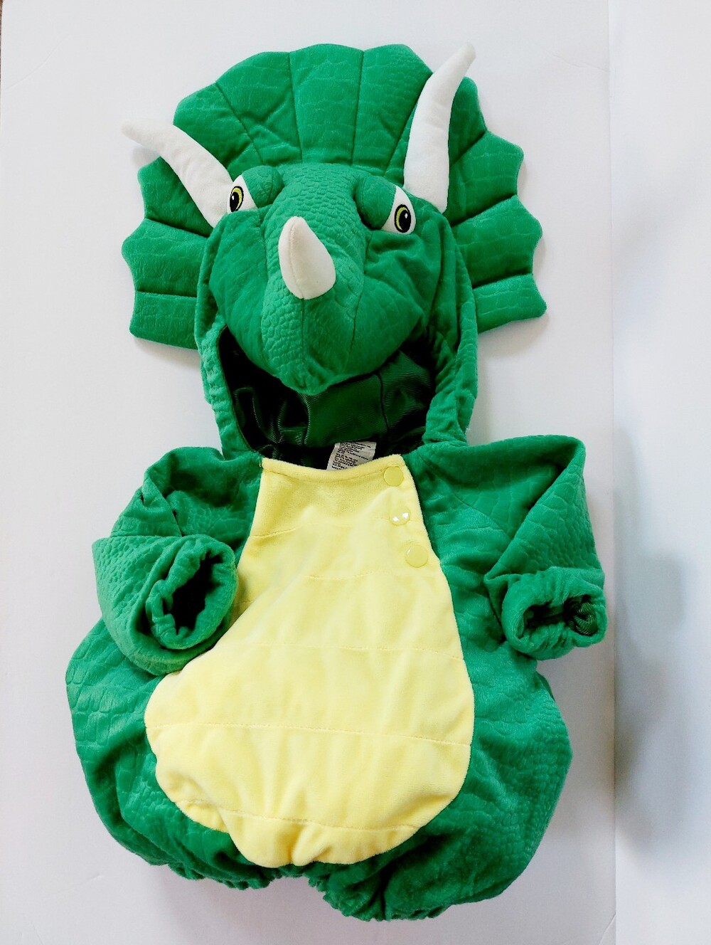 Green Triceratops‎ Dinosaur Costume size 6-12m Halloween Jurassic Hyde & Eek